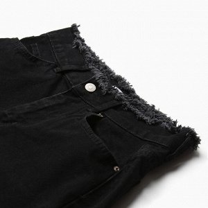 Шорты джинсовые, цвет чёрный