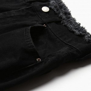 Шорты джинсовые, цвет чёрный