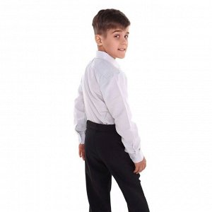 Школьная рубашка для мальчика, цвет серый, рост