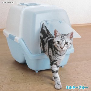 Закрытый туалет для кошек с совком