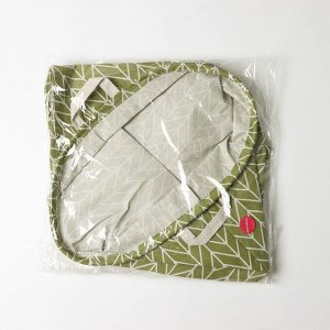 Корзина бельевая текстильная Доляна «Зигзаг», 35x35x60 см, цвет зелёный