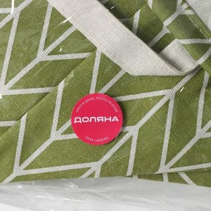 Корзина бельевая текстильная Доляна «Зигзаг», 35x35x60 см, цвет зелёный