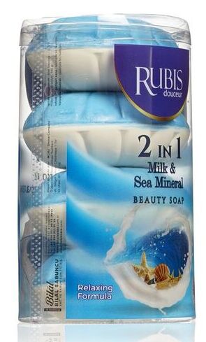 Rubis мыло туалетное экопак Milk&Mineral (4x110г) 440г