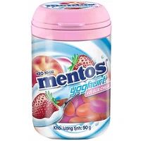 Жевательные конфеты со вкусом персика и клубники с йогуртом Mentos / Ментос Йогурт 90 гр