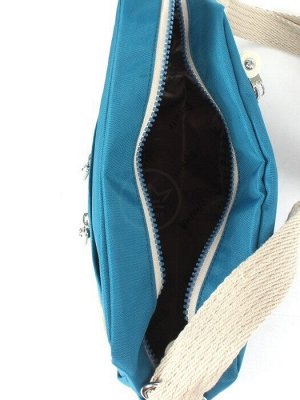 Сумка женская текстиль YUST-303,  1отд,  плечевой ремень,  голубой 255530