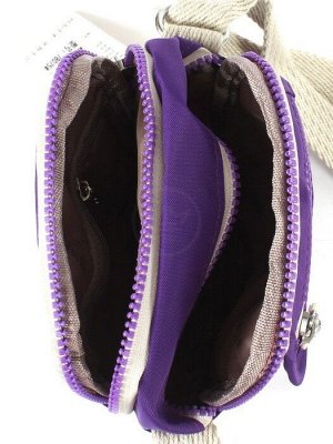 Сумка женская текстиль YUST-78075,  2отд,  плечевой ремень,  фиолетовый 255494