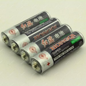 Батарейки пальчиковые HONGQI (упаковка 4шт).