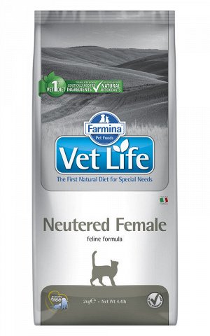 Сухой корм для кошек Farmina Vet Life Neutered Female, для стерилизованных, курица, 2кг