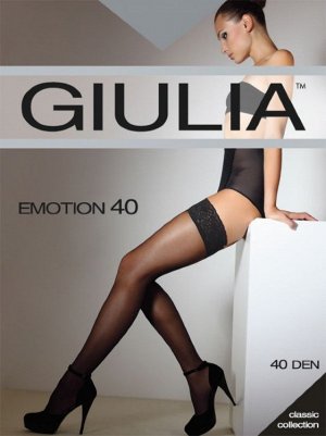 Чулки Emotion  40 (Gulia) полуматовые чулки на кружевной резинке 8см