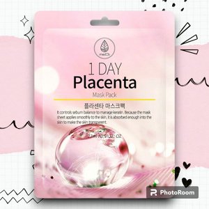 Med B. Тканевая маска с экстрактом фитоплаценты, 1 Day Placenta Mask Pack, 27 мл