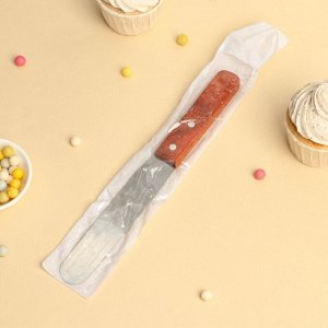 Кондитерская лопатка - палетка, 26?2.7 см, рабочая часть 14.5 см, коричневая