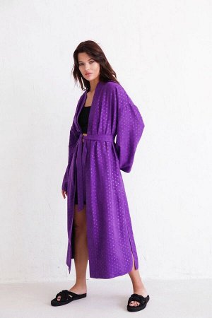 Кимоно длинное фиолетовое