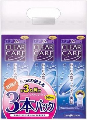 AO Sept Clear Care 360ml x 3 pack - раствор для линз 3 упаковки в наборе