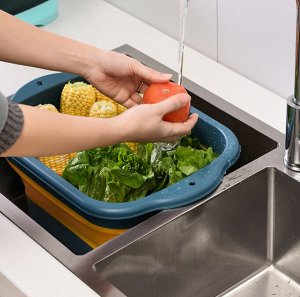 Складное ведро для мытья продуктов / 42 x 30 x 17 см