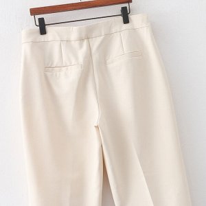 Женские классические зауженные брюки, цвет коричневый