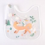 Нагрудник для кормления «Baby of nature» непромокаемый на липучке, с карманом