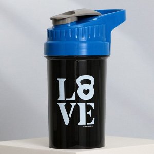 Шейкер спортивный для коктейлей и протеина LOVE, 500 мл