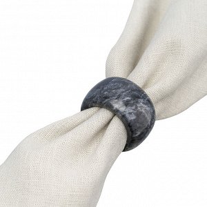 Набор колец для салфеток Marm, ?5 см, черный мрамор, 2 шт.
