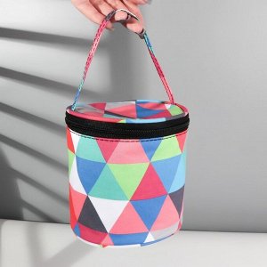 Сумка-футляр «Треугольники», 1 люверс, d=14x14.5 см, разноцветная