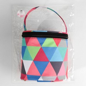 Сумка-футляр «Треугольники», 1 люверс, d=14x14.5 см, разноцветная