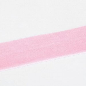 Лента бархатная, 25 мм, 18 ± 1 м, цвет розовый №02