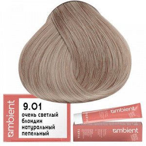 Tefia Ambient Краска для волос 9.01 Очень светлый блондин натуральный пепельный пермаментная Тефия 60 мл