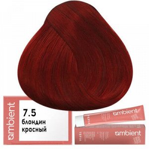 Tefia Краска для волос 7.5 Блондин красный перманентная Tefia Ambient 60 мл Тефия