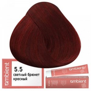 Tefia Ambient Краска для волос 5.5 Светлый брюнет красный пермаментная Тефия 60 мл