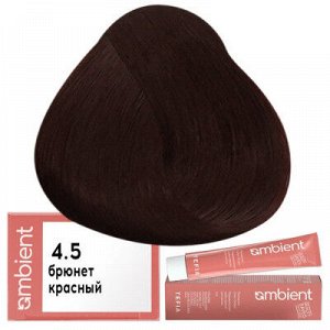Tefia Краска для волос 4.5 Брюнет красный перманентная Tefia Ambient 60 мл Тефия