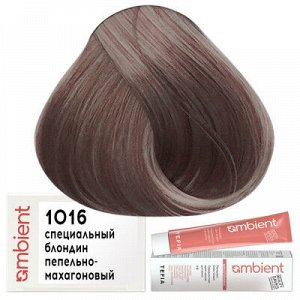 Tefia Краска для волос 1016 Специальный блондин пепельно махагоновый перманентная Tefia Ambient 60 мл Тефия