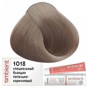 Tefia Краска для волос 1018 Специальный блондин пепельно коричневый перманентная Tefia Ambient 60 мл Тефия