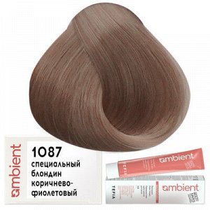 Tefia Ambient Краска для волос 1087 Специальный блондин коричнево фиолетовый пермаментная Тефия 60 мл