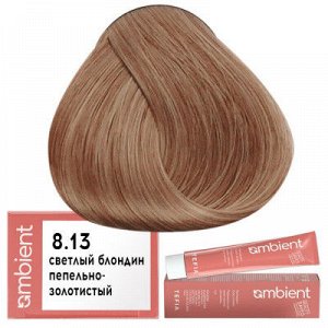 Tefia Ambient Краска для волос 8.13 Светлый блондин пепельно золотистый пермаментная Тефия 60 мл