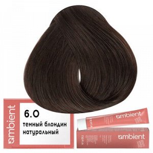Тефия, Перманентная крем краска для волос Tefia Ambient 6.0 Темный блондин натуральный, 60 мл