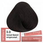 Tefia Краска для волос 3.0 Темный брюнет натуральный перманентная Tefia Ambient 60 мл Тефия