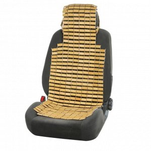 Накидка-массажер TORSO, на сиденье с капюшоном, 43×109 см, бамбук, бежевый