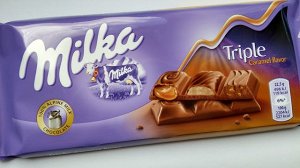 Шоколад Milka Triple Caramel, 100 грамм