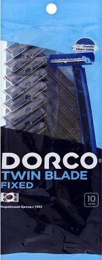 Dorco Одноразовый станок 2 лезвия, фиксированная головка, в наборе 10 штук