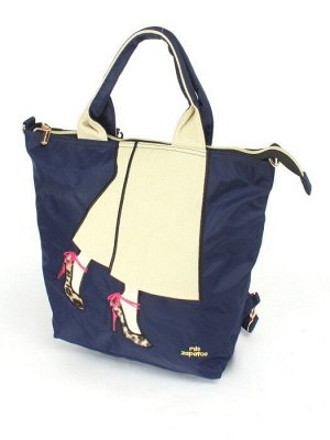 Рюкзак жен текстиль ZPT-MT 7-8176  (сумка-change),  1отд. 1внеш,  1внут/карм,  синий 252348