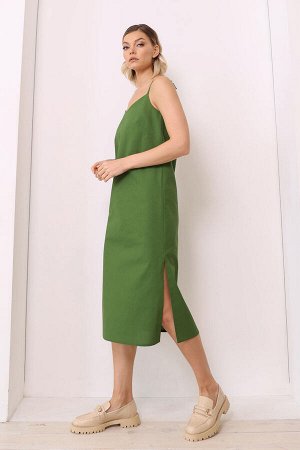 Платье в бельевом стиле, цвет зелёный