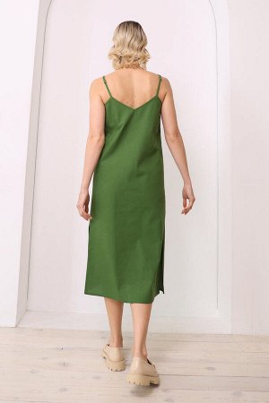 Платье в бельевом стиле, цвет зелёный