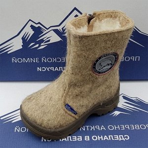 Сапоги из войлока утепленные, св.серый