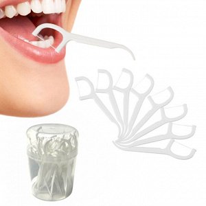 Набор флоссеров (зубочистки с зубной нитью, пластиковые) для взрослых 8*6 см
