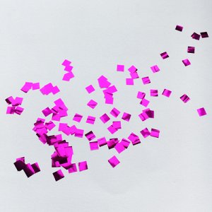 Конфетти Розовое фольг 6х6мм 100гр/МК