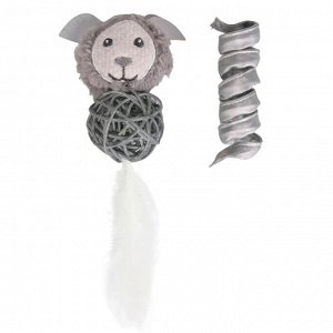 Игрушка Petpark для кошек Космический пёс и пружинка с кошачьей мятой (2 шт в комплекте)