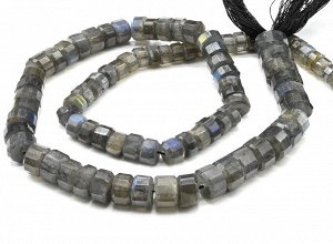 Бусины из лабрадора диски на увеличение, 41см, 94 бусины, 43,4г