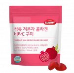 Pomegranate Small Molecular Collagen Vita C Gummy Жевательные конфеты с низкомолекулярным коллагеном, гранатом и витамином С, 30 шт*1 упак