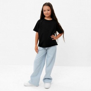 Футболка детская KAFTAN Basic line 34 (122-128 см), чёрная