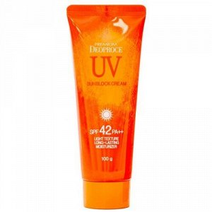 DEOPROCE UV SUNBLOCK CREAM SPF42+ PA++ 100g Солнцезащитный крем для кожи лица и тела SPF42+ PA++ 100г