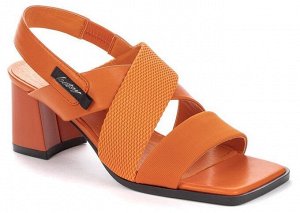 937005/05-02E оранжевый иск.кожа/текстиль женские туфли открытые (В-Л 2023)
